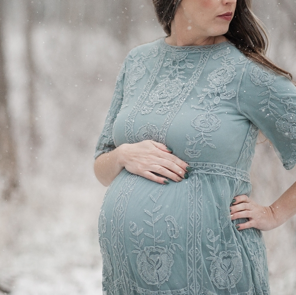 Tea n Rose Blue Lace Dress - Picture 3 of 7